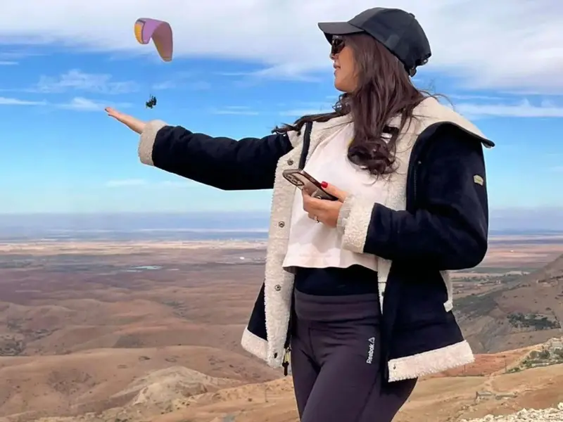 Vol tandem en parapente au-dessus des montagnes de l'Atlas, Maroc