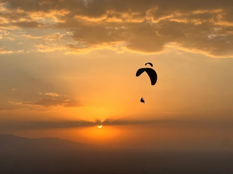 Sunset Paragliding over Marrakech Dusk Paragliding over Marrakech Morocco